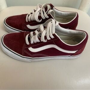 Vans Old Skool Shoes Casual Sneakers Women’s Size 9 Men 7.5 Maroon